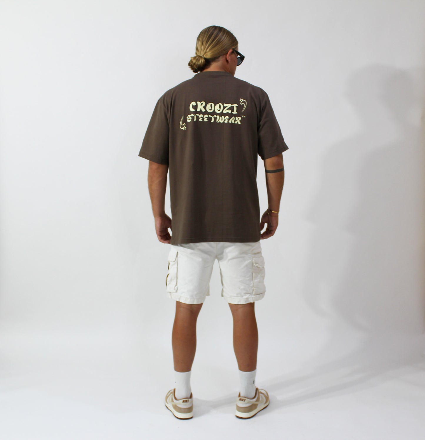 'Shooting Stars' Brown Boxy Tee